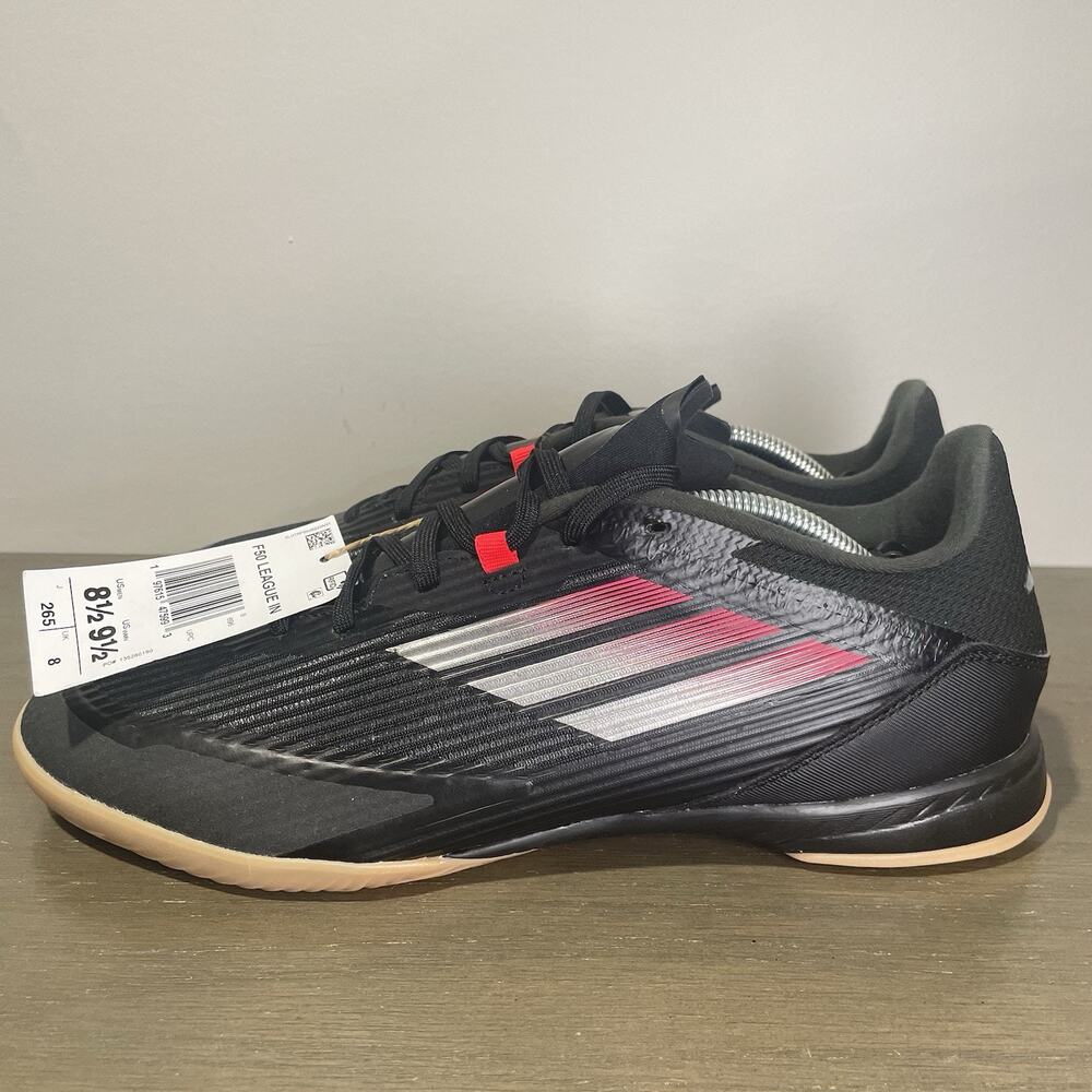 Adidas Mens Size 8.5 Indoor Shoes NEW F50 League Soccer Black Womens 9.5 IE1227